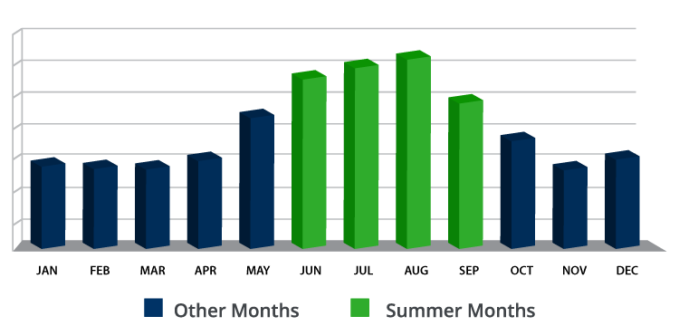 Summer Energy Usage Graph